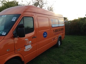 911 Restoration Birmingham Truck at Job Location